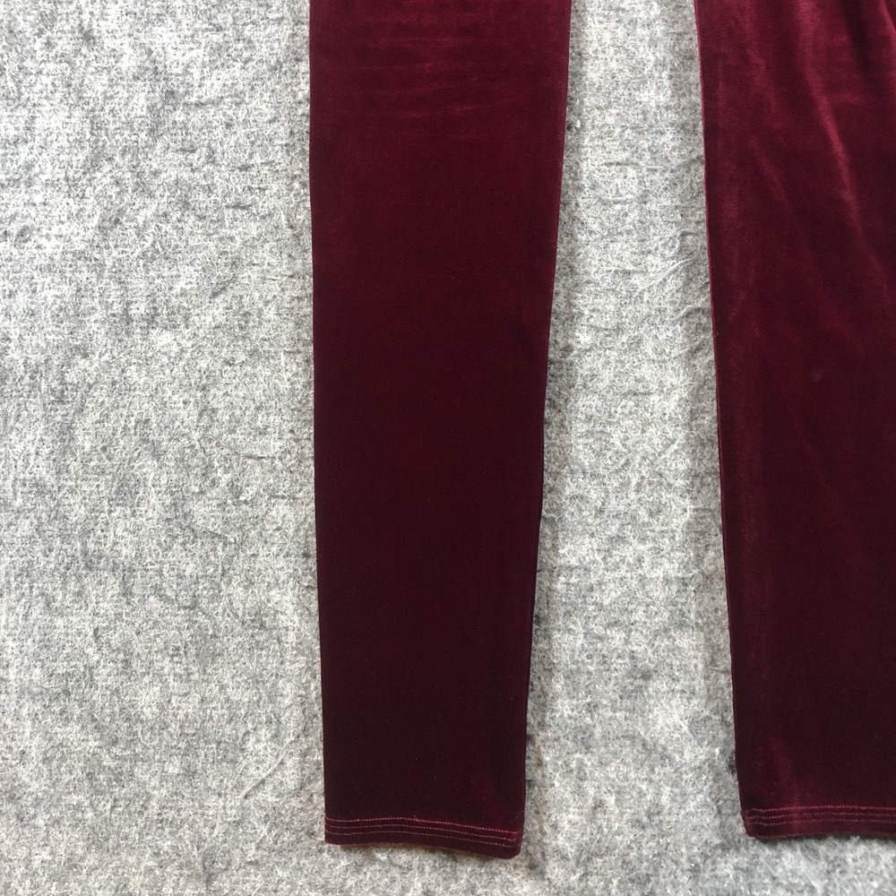 SPANX Velvet Leggings Womens M Red High‎ Rise Slimming Stretch Ankle Pull On - Picture 13 of 16